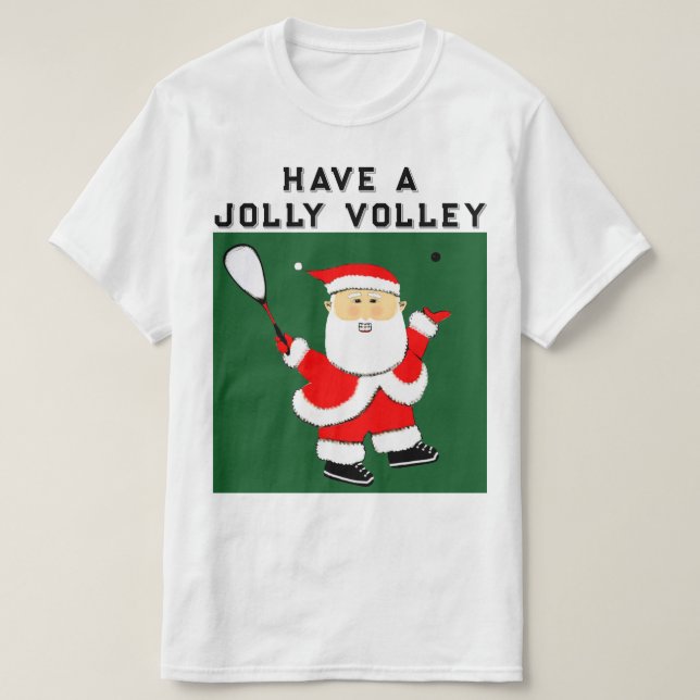 Camiseta Navidades del jugador de squash (Diseño del anverso)