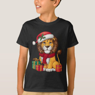 Camiseta Navidades del León Lover Xmas Holiday Santa Lion