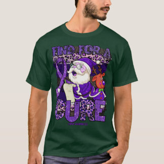 Camiseta Navidades del leopardo de la conciencia sobre el L