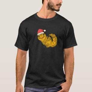Camiseta Navidades del Leopardo Gecko Santa Hat Kawaii Liza