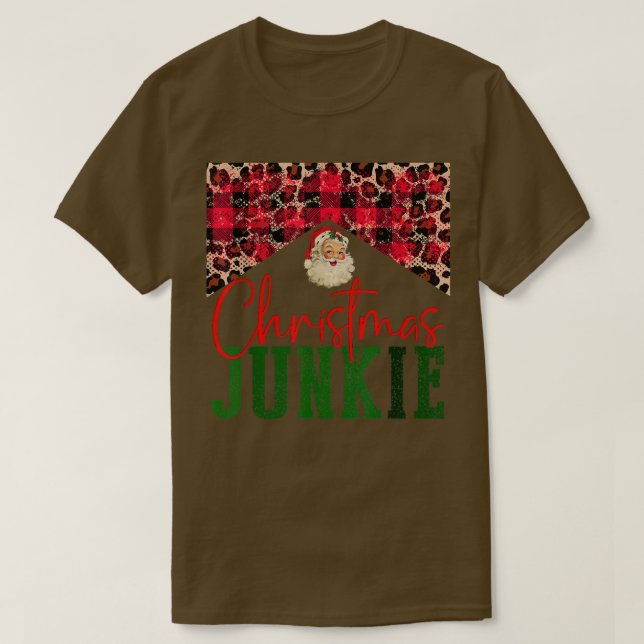 Camiseta Navidades del Leopardo Junkie Santa Claus Merry Ch (Diseño del anverso)