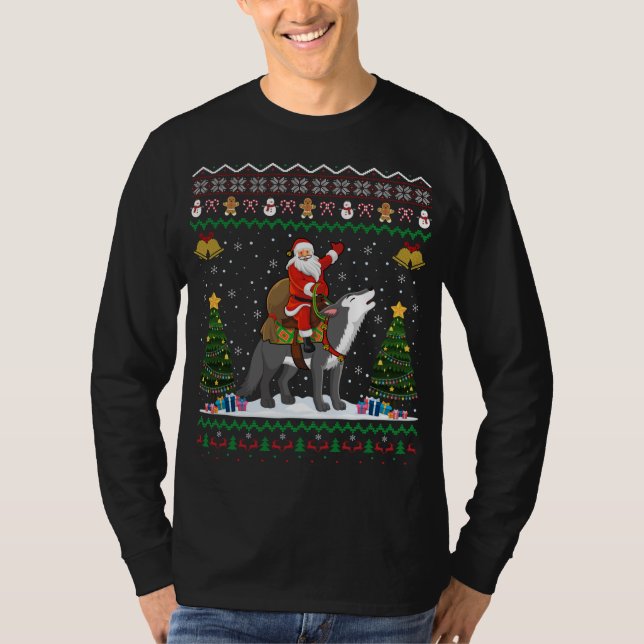 Camiseta Navidades del lobo en la navidad del feo lobo (Anverso)