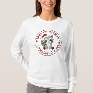Camiseta Navidades del mapache Nieve Raccoons de invierno