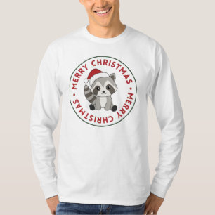 Camiseta Navidades del mapache Nieve Raccoons de invierno