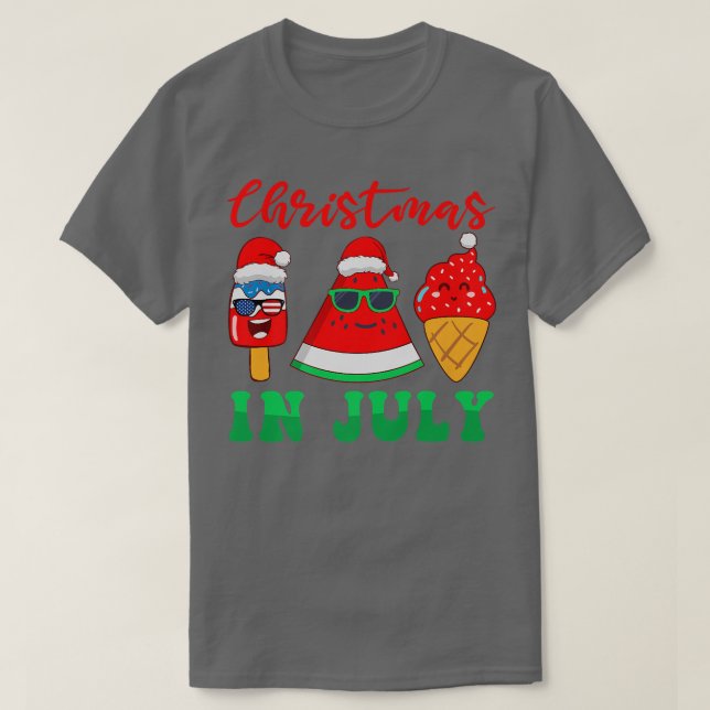 Camiseta Navidades del Melón y el Helado en Julio Premium (Diseño del anverso)