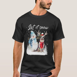 Camiseta Navidades del Merle Azul Collie Santa Dog Snowman