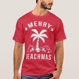 Camiseta Navidades del Merry Beachmas Palm Tree Beach