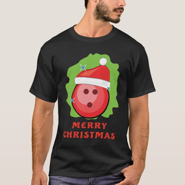 Camiseta Navidades del Merry Bowling - Divertido (Anverso)