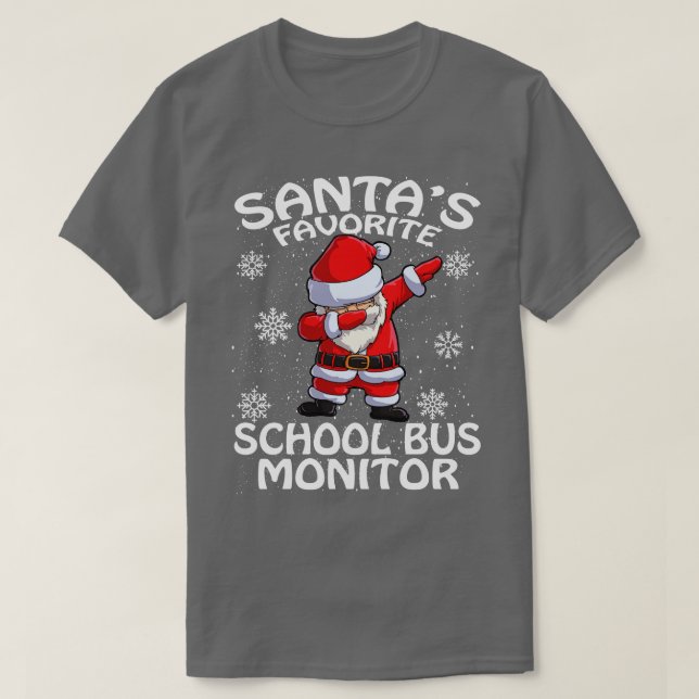 Camiseta Navidades del Monitor de Autobuses Escolares Favor (Diseño del anverso)