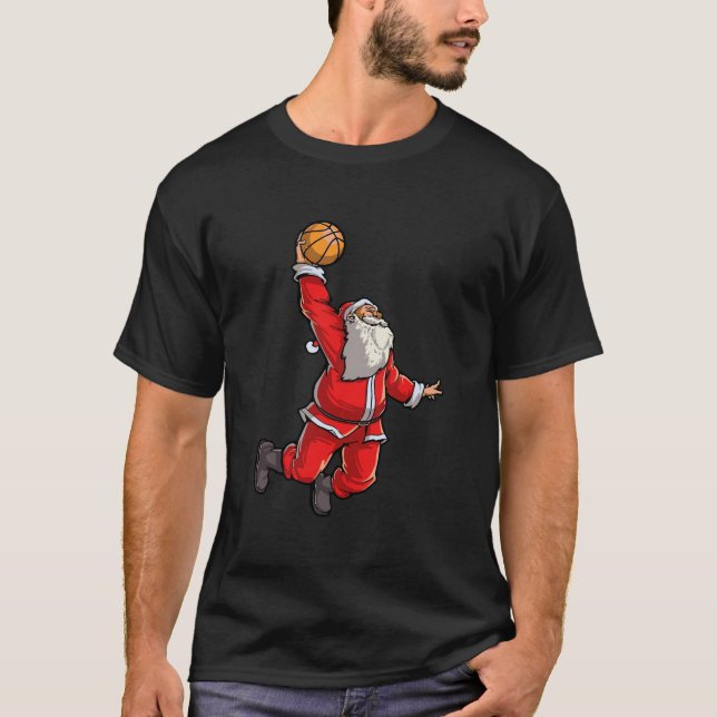 Camiseta Navidades del muelle del baloncesto de Santa Dunki (Anverso)