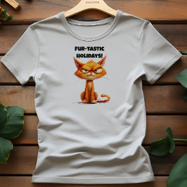 Camiseta Navidades del naranja Cat Lovers irónicos deseos T