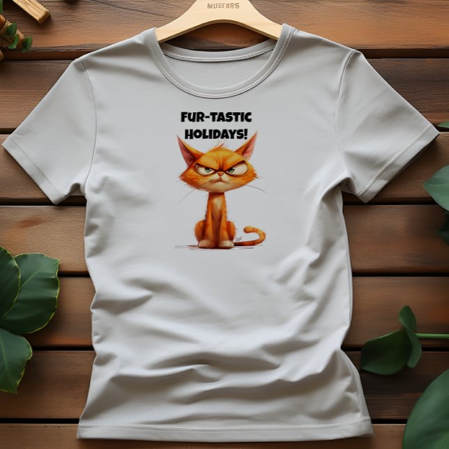 Camiseta Navidades del naranja Cat Lovers irónicos deseos T (Subido por el creador)
