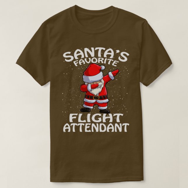 Camiseta Navidades del operador de vuelo favorito de Santas (Diseño del anverso)