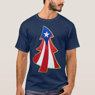 Camiseta Navidades del Orgullo Puerto Rico Navidad Bandera 