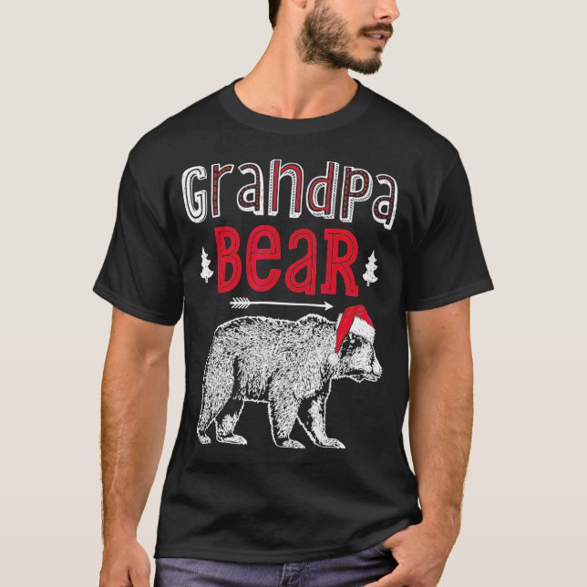 Camiseta Navidades del oso abuelo familia Santa (Anverso)