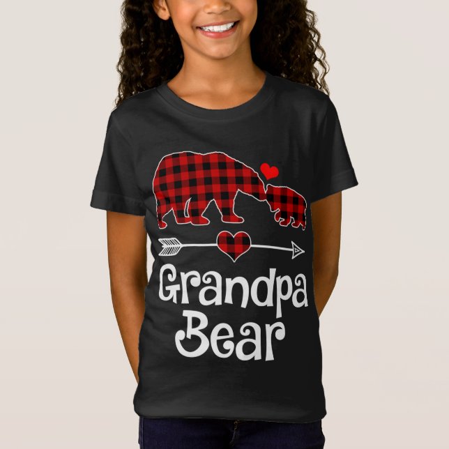 Camiseta Navidades del oso abuelo Pajama Mamáes de búfalo r (Anverso)
