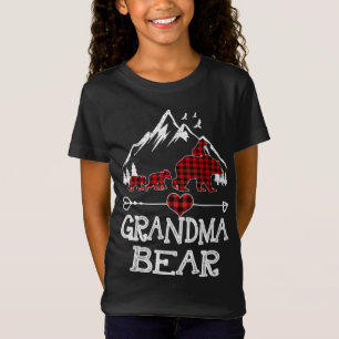 Camiseta Navidades del oso de la abuela Pajama Red Plaid Bu