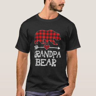 Camiseta Navidades del oso del abuelo Pajama Búfalo rojo