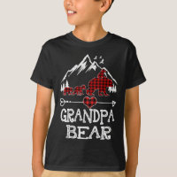 Navidades del oso del abuelo Pajama Red Plaid Buff