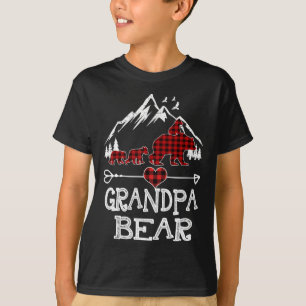 Camiseta Navidades del oso del abuelo Pajama Red Plaid Buff