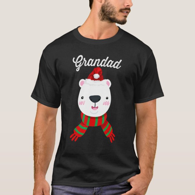 Camiseta Navidades del oso del abuelo Santa Hat que coincid (Anverso)