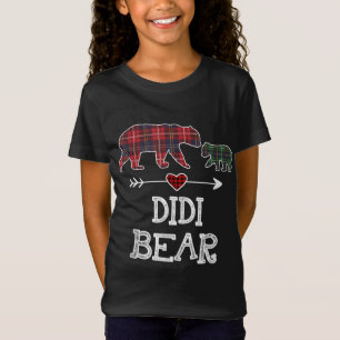Camiseta Navidades del oso didi Pajama Red Plaid Buffalo Fa