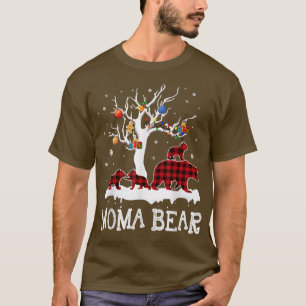 Camiseta Navidades del oso moma Pajama Red Plaid Buffalo Fa