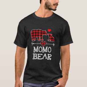 Camiseta Navidades del oso momo Pajama Red Plaid Buffalo Fa
