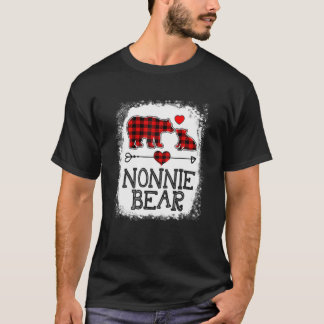 Camiseta Navidades del oso nonnie Pajama Red Plaid Buffalo