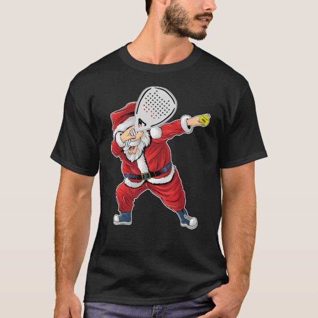 Camiseta Navidades del Padel Tennis Santa Claus Dabbing Pad (Anverso)