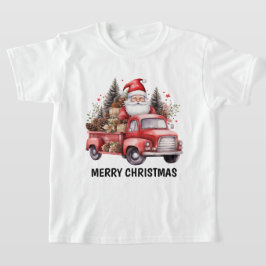 Camiseta Navidades del país acuarela agregar texto Santa