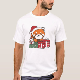 Camiseta Navidades del Panda Rojo dan Pandas Rojo de Invier