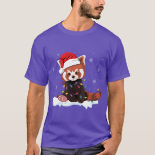 Camiseta Navidades del Panda Rojo Encenden regalo de pajama
