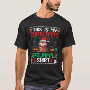 Camiseta Navidades del Panda Rojo Navidad Camisas Pajama Sa