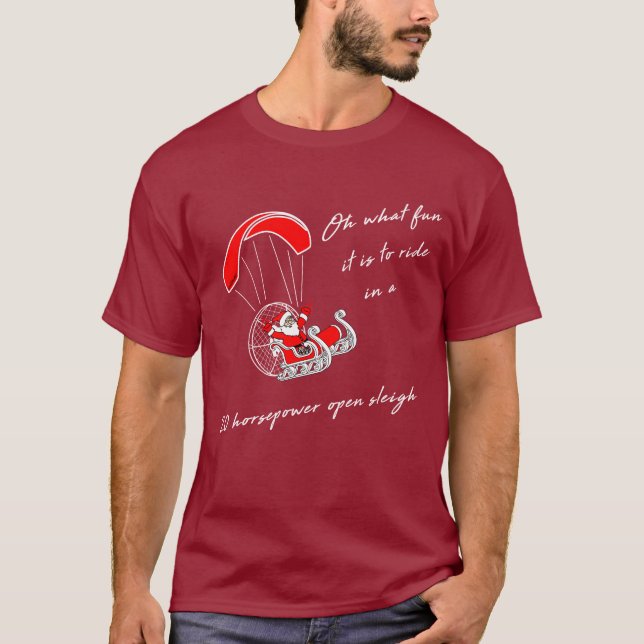 Camiseta Navidades del Paramotor Open Sleigh (Anverso)