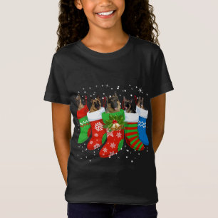Camiseta Navidades del Pastor Alemán de Perro Cute Socks Re