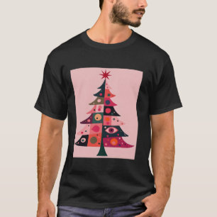 Camiseta Navidades del Patchwork de Kitsch Boho rosa de med