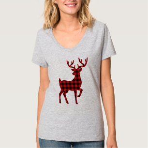 Camiseta Navidades del patrón de búfalo adorablemente diver