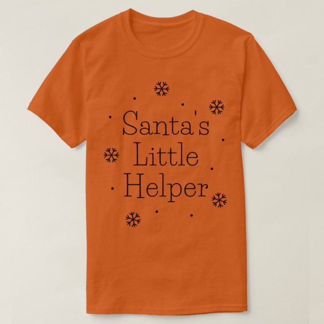 Camiseta Navidades del Pequeño Ayudante Cute Santas diseñan (Diseño del anverso)
