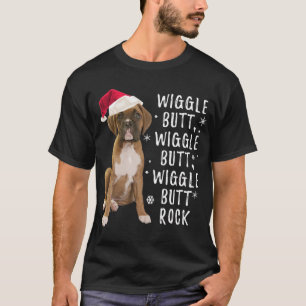 Camiseta Navidades del perro Boxer - Roca de la sacudida