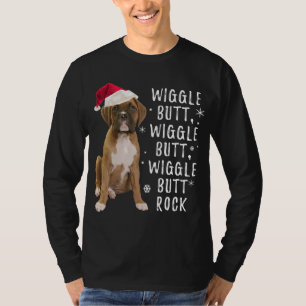 Camiseta Navidades del perro Boxer - Roca de la sacudida