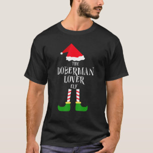 Camiseta Navidades del Perro Doberman  del Elfo Pajama Fami
