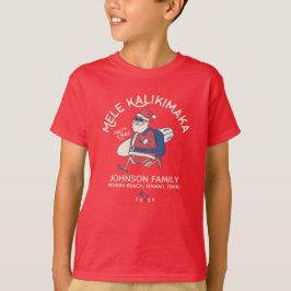 Camiseta Navidades del personalizado Mele Kalikimaka Santa 