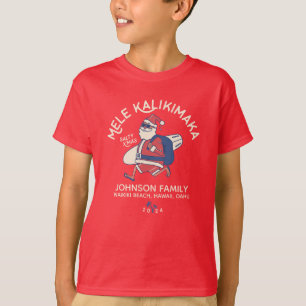Camiseta Navidades del personalizado Mele Kalikimaka Santa