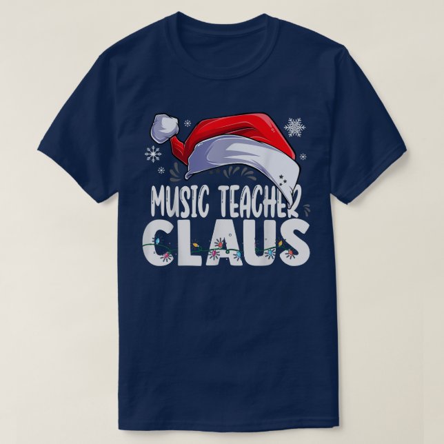 Camiseta Navidades del profesor de música Santa Claus coinc (Diseño del anverso)