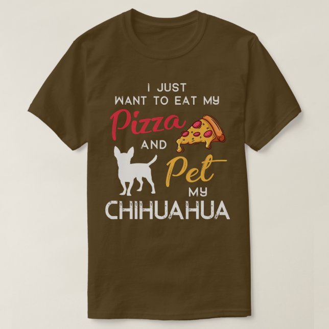 Camiseta Navidades del propietario de Chihuahua Dog Pizza (Diseño del anverso)