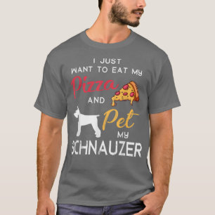 Camiseta Navidades del propietario del Schnauzer Dog Pizza