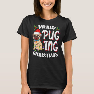 Camiseta Navidades del pugeo de moras Perro Santa Pug Navid