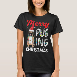 Camiseta Navidades del pugeo de moras Perro Santa Pug Navid