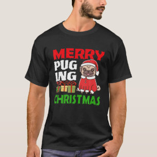 Camiseta Navidades del pugeo de moras Perro Santa Pug Navid
